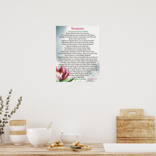 DESIDERATA Poster Max Ehrmann-Lotus Lilly Pad (Keuken)