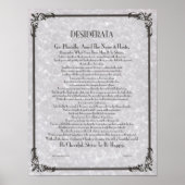DESIDERATA Poster par Max Ehrmann DE NOMBREUSES TA (Devant)