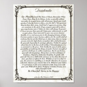 DESIDERATA-Poster Poster