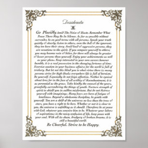 DESIDERATA-Poster Poster