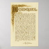 DESIDERATA-Poster van Max Ehrmann=Antiek Poster (Voorkant)