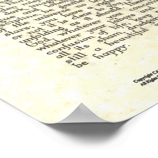 DESIDERATA-Poster van Max Ehrmann - Kool Scroll Poster (Hoek)