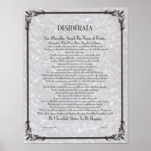 DESIDERATA-Poster van Max Ehrmann MANY SIZES Poster
