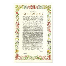 DESIDERATA-Poster van Max Ehrmann - Wildbloemen