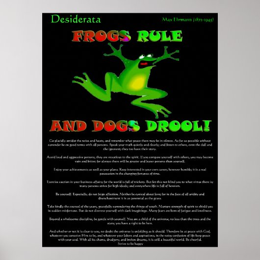 Desiderata Posters grenouille (Devant)