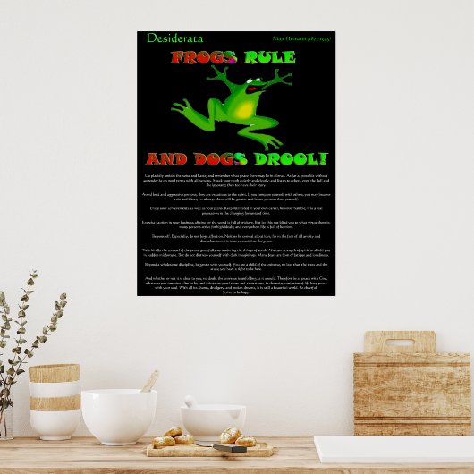 Desiderata Posters grenouille (Cuisine)