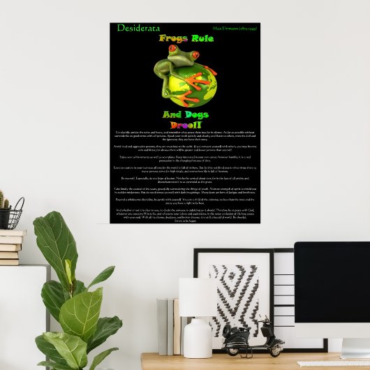 Desiderata Posters kikkervis (Thuiskantoor)