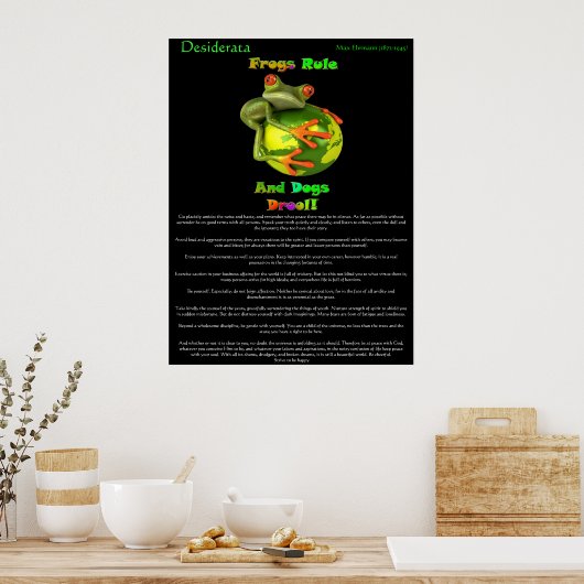 Desiderata Posters kikkervis (Keuken)