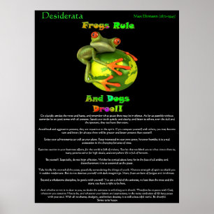 Desiderata Posters règle de grenouille