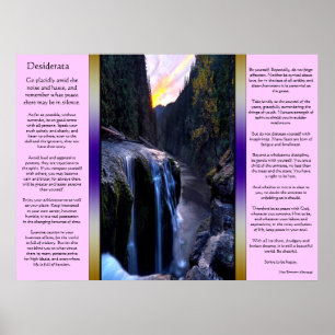 Desiderata Posters voor kleine watervallen