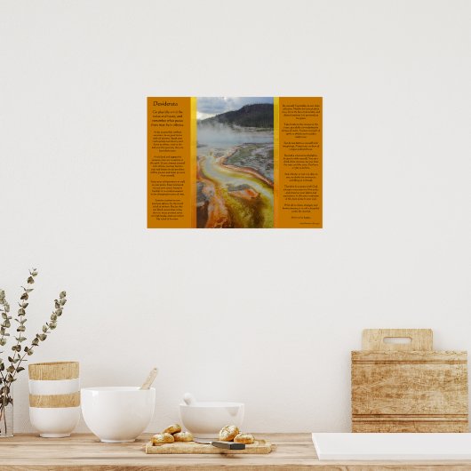 DESIDERATA-Posters voor thermische pools Poster (Keuken)