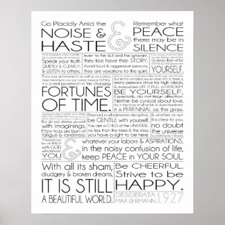 Desiderata Print 16x20 op matte papier