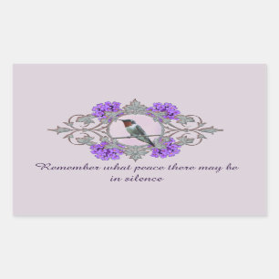 Desiderata Quote en vreedzame kolibrie Rechthoekige Sticker
