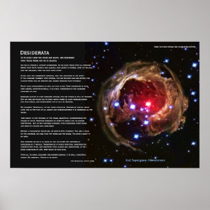 Desiderata - Red Superreuze Star V838 Monocerotis Poster