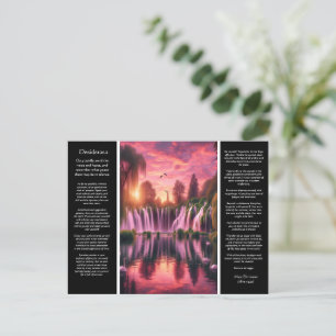Desiderata Roze en Goud, Stilte en Zwanen Briefkaart