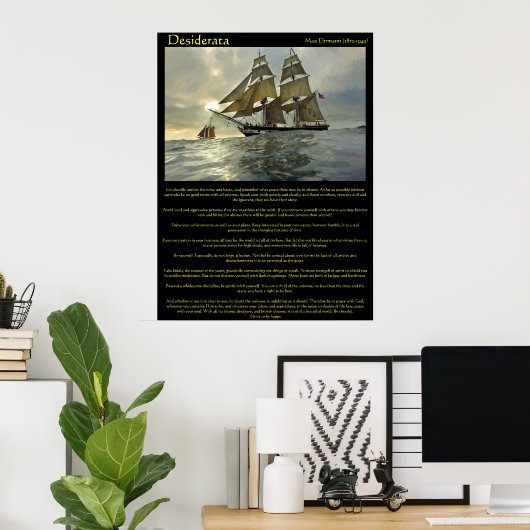 Desiderata Sail Boat Posters (Thuiskantoor)