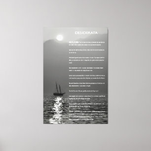 DESIDERATA-schemering Canvas Afdruk