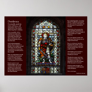 Desiderata - Sint-George gekleurd glas Poster