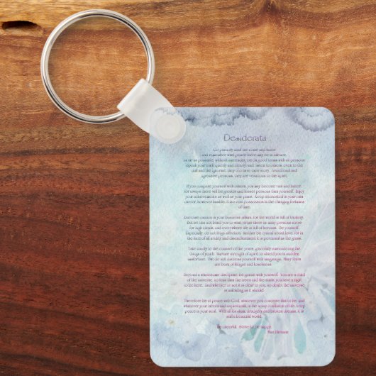 Desiderata sleutelhanger (Voorkant)
