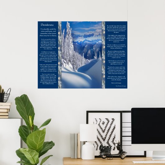 Desiderata Snow Top Mountains Posters (Thuiskantoor)