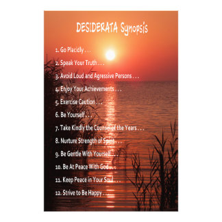 DESIDERATA-synopsis - waterkant Foto Afdruk