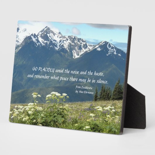 Desiderata Verse Bergen en weide landschap Fotoplaat (Zijkant)