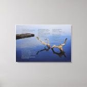 Desiderata Verzen op Lakes Edge abstract Canvas Afdruk (Voorkant)