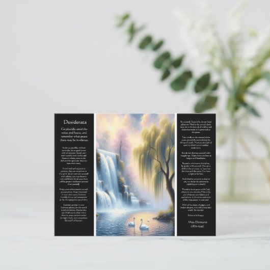 Desiderata Waterfall Serenity's Pastelomhelzing Briefkaart (Staand voorkant)
