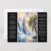Desiderata Waterfall Serenity's Pastelomhelzing Briefkaart (Voorkant / Achterkant)