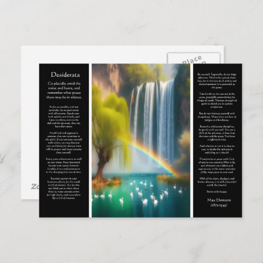 Desiderata Waterfall: verliefd worden onder water Briefkaart (Voorkant / Achterkant)