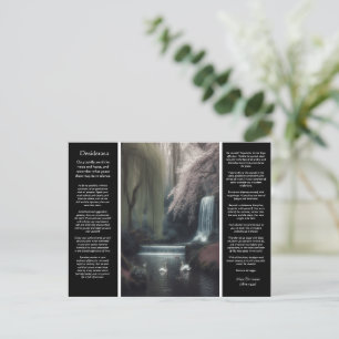 Desiderata waterval: bloemblaadjes, zwembaden en v briefkaart