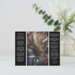 Desiderata Waterval: Gouden Licht, Zachte Bloemen, Briefkaart
