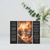 Desiderata Waterval: Gouden Romance Herfsten Briefkaart (Staand voorkant)