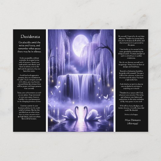 Desiderata Waterval: Hartbloesem Cascade Briefkaart (Voorkant)