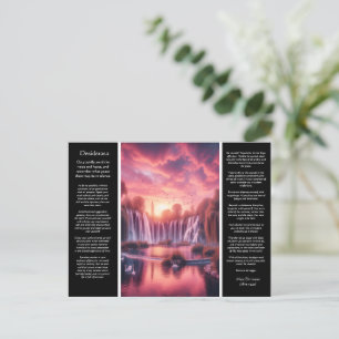 Desiderata Waterval Harten Reflecteren Op De Gloed Briefkaart