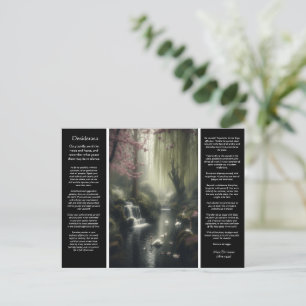 Desiderata waterval: kersenbloesems en zwanen briefkaart