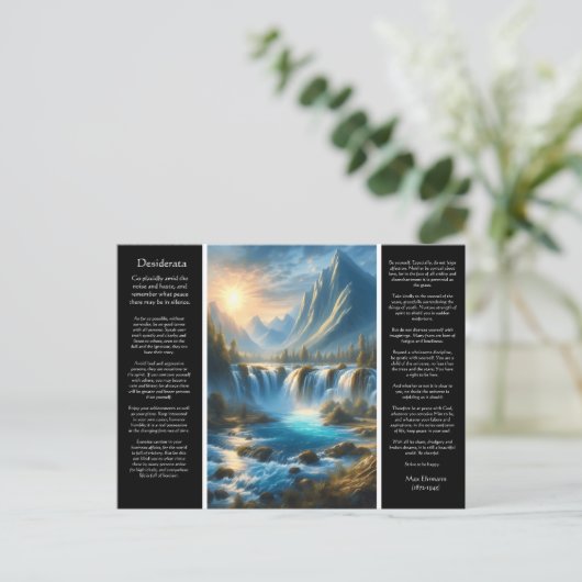 Desiderata Waterval Rust Briefkaart (Staand voorkant)
