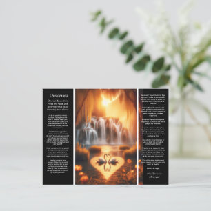 Desiderata waterval: rustige zwaan gloed briefkaart