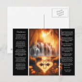 Desiderata waterval: rustige zwaan gloed briefkaart (Voorkant / Achterkant)