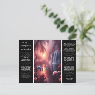 Desiderata Waterval: Serene Duskfall Valley Briefkaart