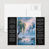 Desiderata Waterval: Serene Pastel Motion Briefkaart (Voorkant / Achterkant)
