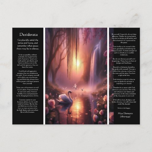 Desiderata waterval: zachte schemering cascade briefkaart (Voorkant)