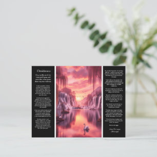 Desiderata Waterval: Zwanen bij zonsondergang, ref Briefkaart