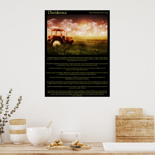 Desiderata Wheat Fields Posters (Keuken)