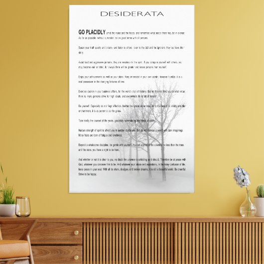 DESIDERATA Winter Trees Canvas Afdruk (Insitu (Woonkamer))