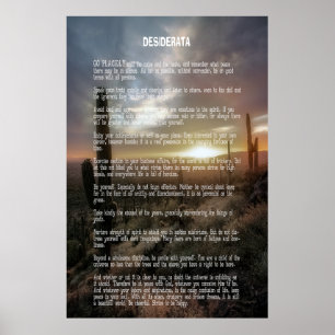 DESIDERATA-woestijn Poster