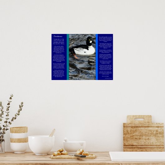 DESIDERATA Zoekend Duck-Posters Poster (Keuken)