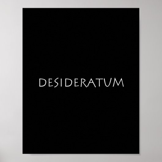 Desideratum Poster (Voorkant)