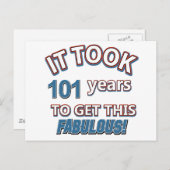 design 101e verjaardag briefkaart (Voorkant / Achterkant)