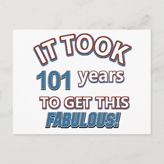 design 101e verjaardag briefkaart (Voorkant)